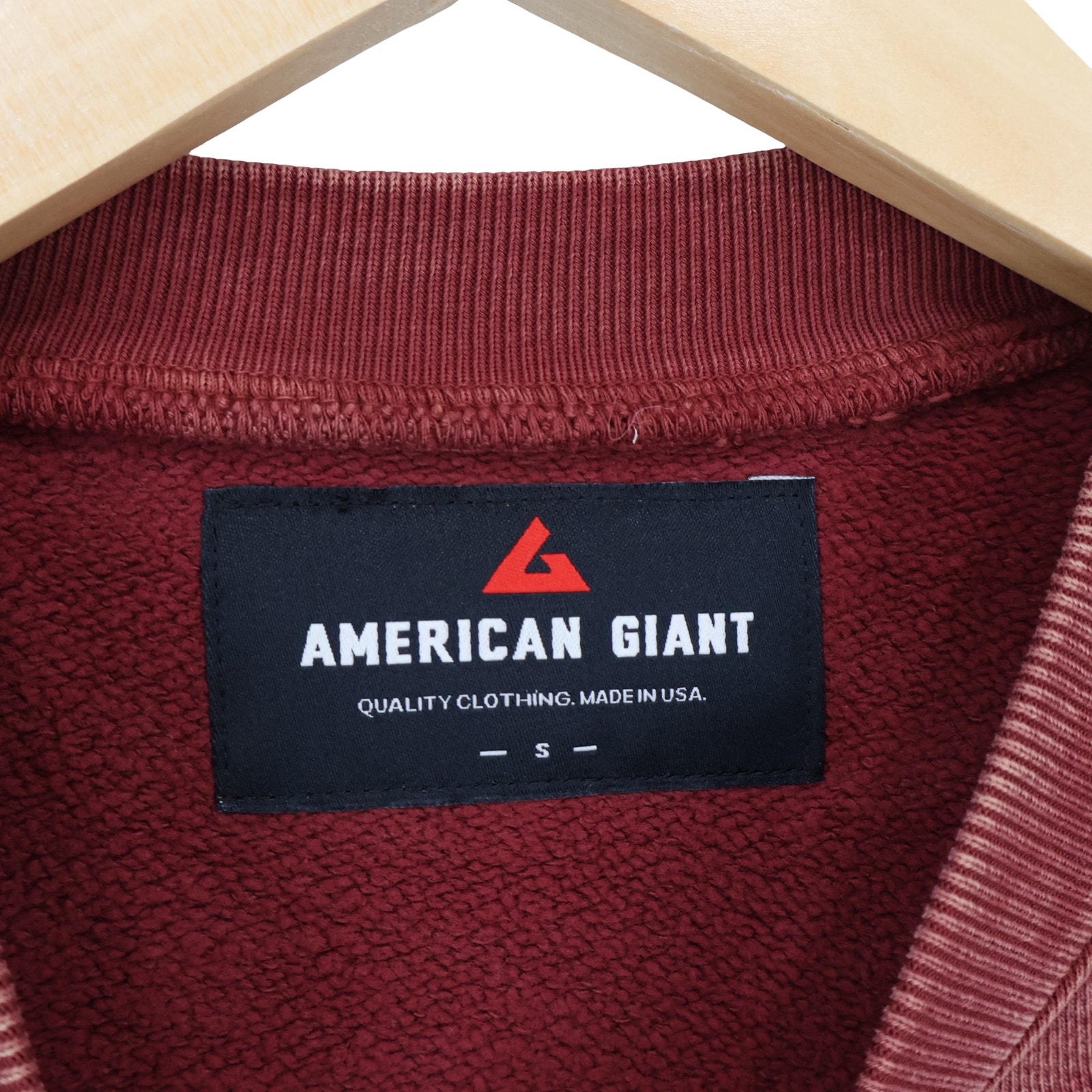 Nwot American Giant Unisex American Vintage Crew Sweatshirt Russet Brown Small — image 8 of 8